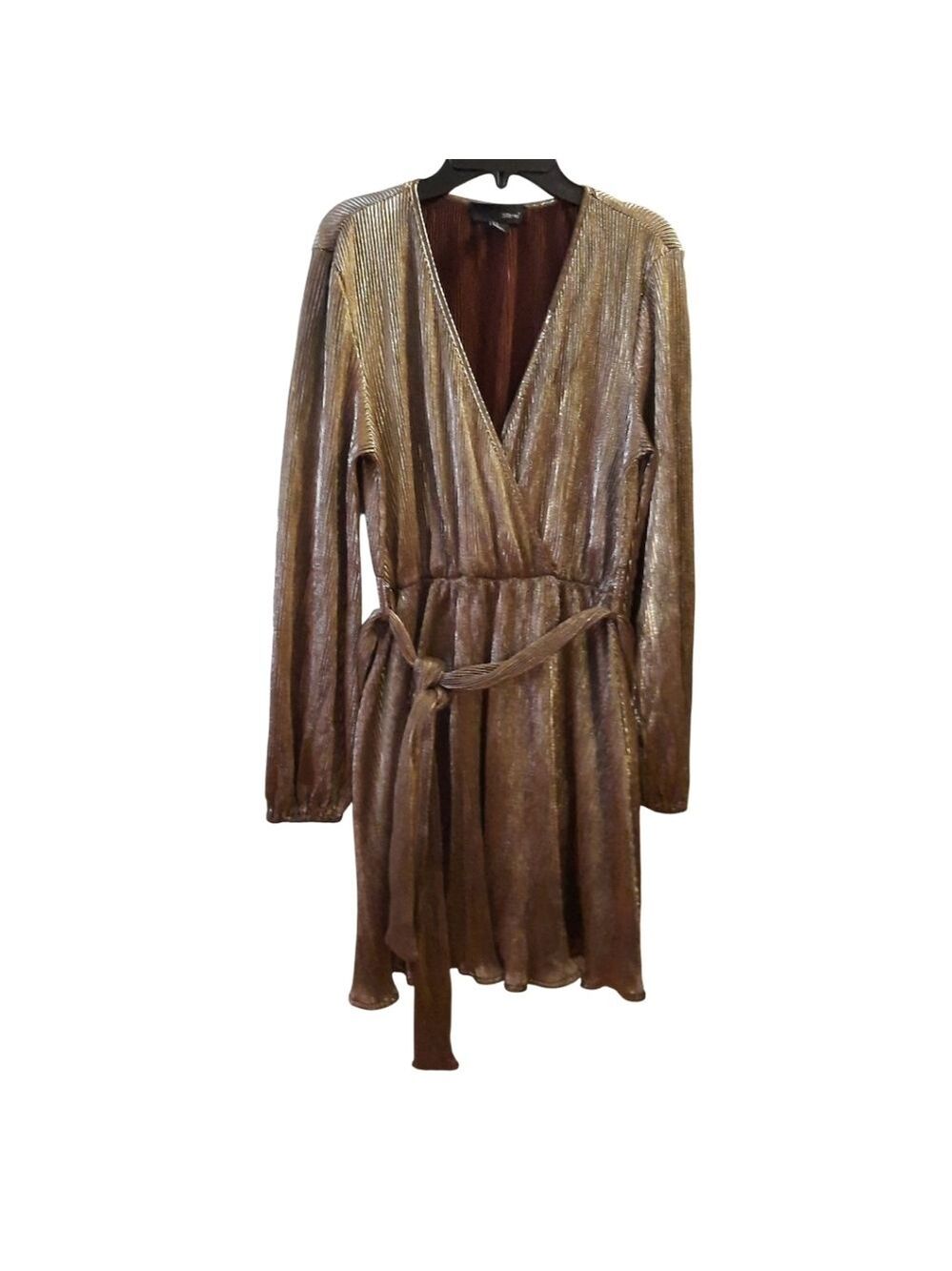Betro Gold Long Sleeve Mini Dress Small